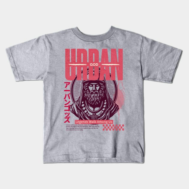 Urban Gods: Legends Among Us Kids T-Shirt by DesignByJeff